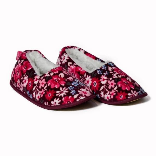 Pantufla Polar estampada con corderito por dentro Art 1000 B