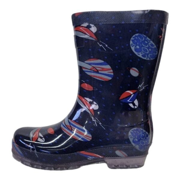 Bota lluvia niño espacial - Azul